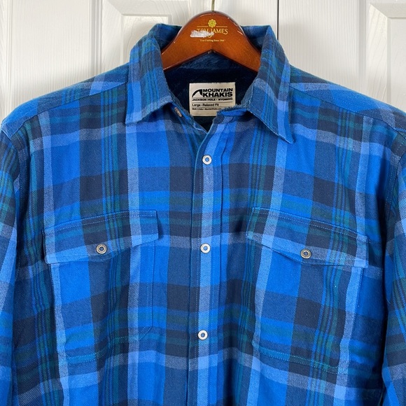 Mountain Khakis flannel shirtjac shacket, men’s large - Picture 6 of 14